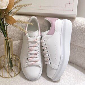 ּ ֶָ֢.Alexander McQueen pink and white casual fashion shoes for women.